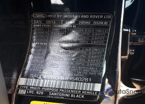 2017 Land Rover Discovery Sport Se z USA, uszkodzony, nr VIN SALCP2BG4HH640281